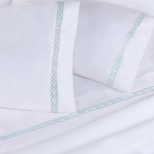 1000 Thread Count Embroidered Bed Sheet Set