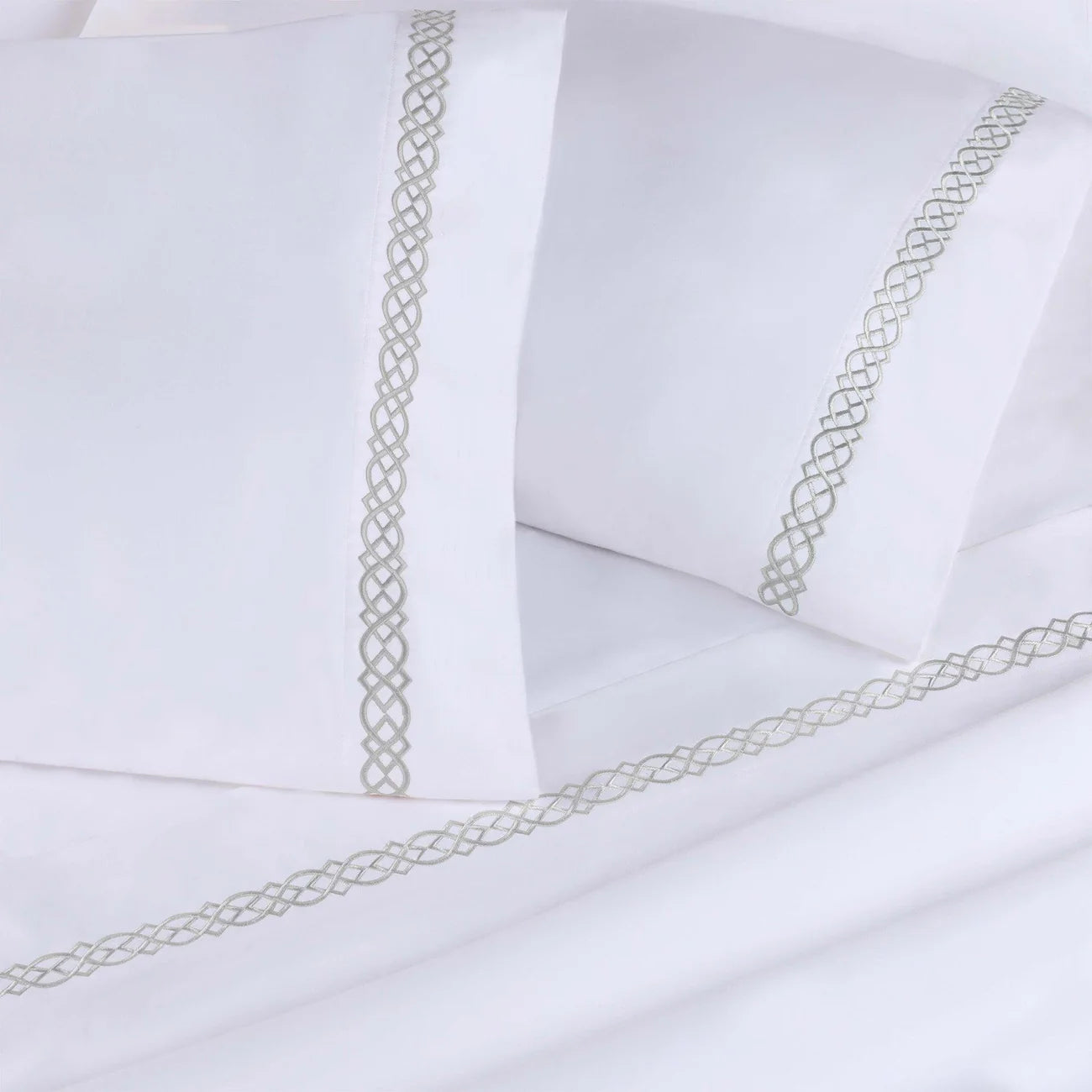 1000 Thread Count Embroidered Bed Sheet Set