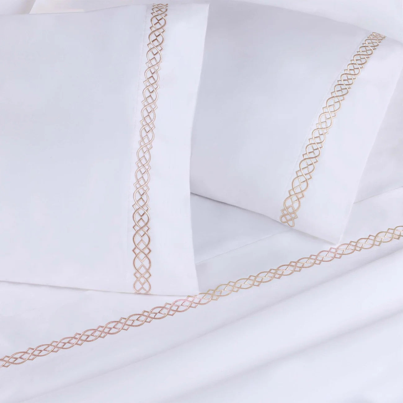 1000 Thread Count Embroidered Bed Sheet Set