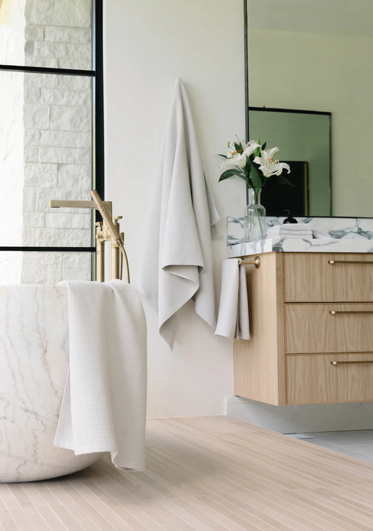 Waffle Terry Bath Sheets - Set of 2